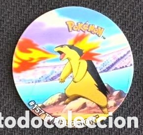 Coleccionismo cromos antiguos: TYPHLOSION Tazos League pokemon Matutano 2002