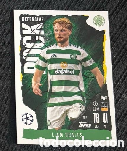 Coleccionismo cromos antiguos: LIAM SCALES CELTIC Rock Topps Match Attax Extra 2024 2025