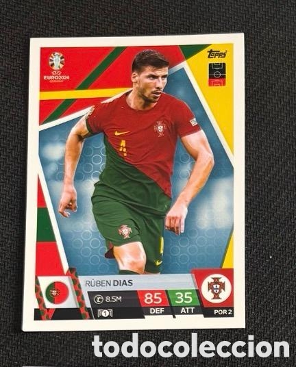 Coleccionismo cromos antiguos: RUBEN DIAS PORTUGAL UEFA EUROCOPA 2024 TOPPS