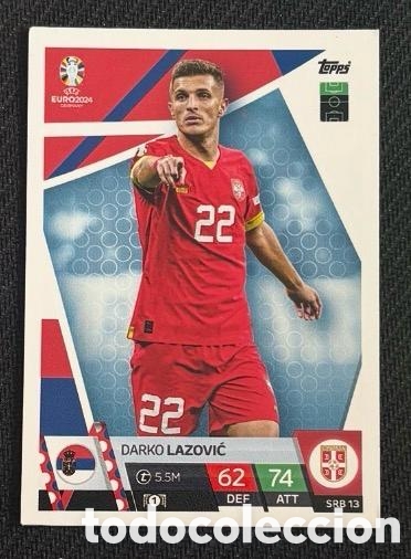 Coleccionismo cromos antiguos: LAZOVIC SERBIA UEFA EUROCOPA 2024 TOPPS
