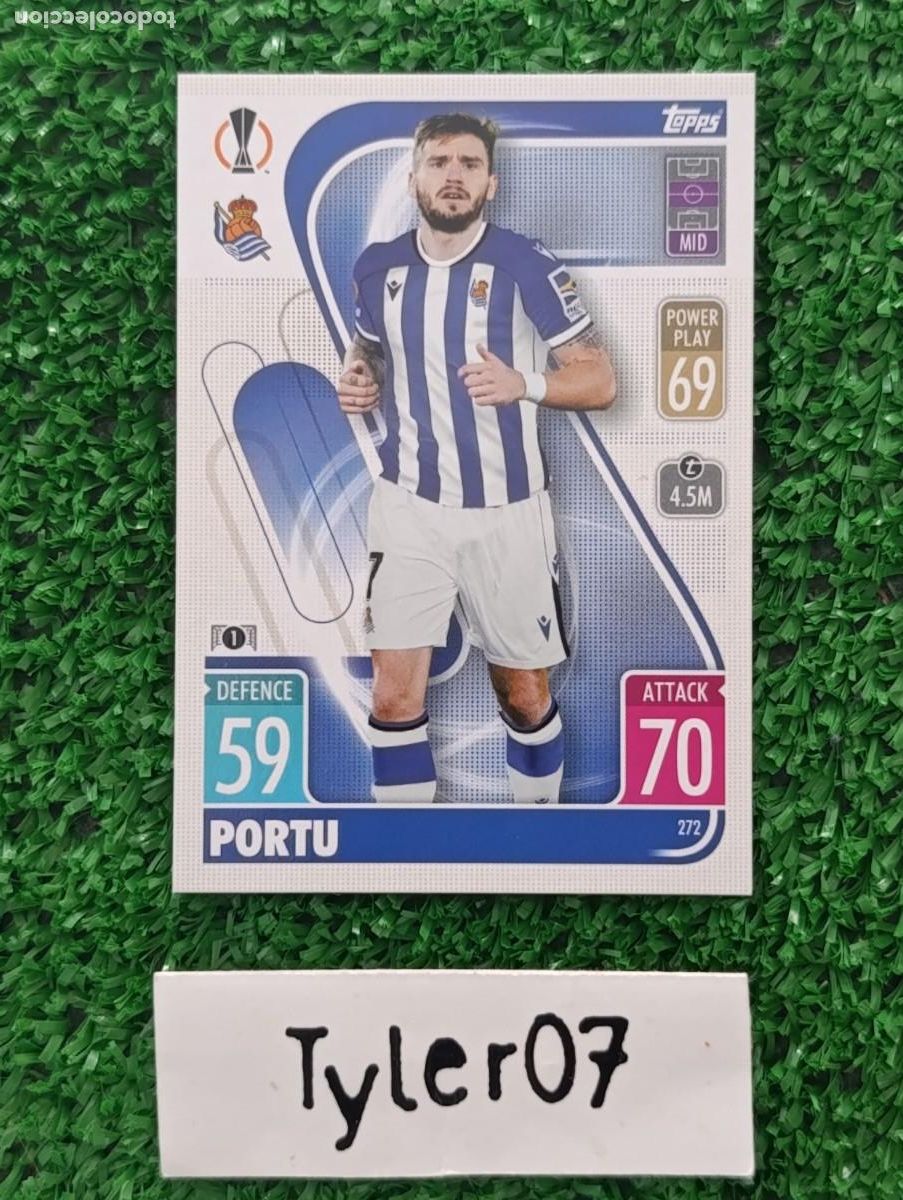 Coleccionismo cromos antiguos: PORTU REAL SOCIEDAD 272 MATCH ATTAX 2021 2022 21 22 TOPPS