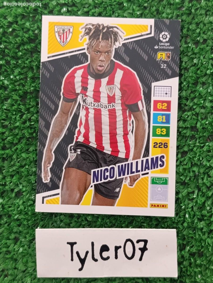 Coleccionismo cromos antiguos: NICO WILLIAMS ATHLETIC CLUB BILBAO 32 ADRENALYN XL 2022 2023 22 23