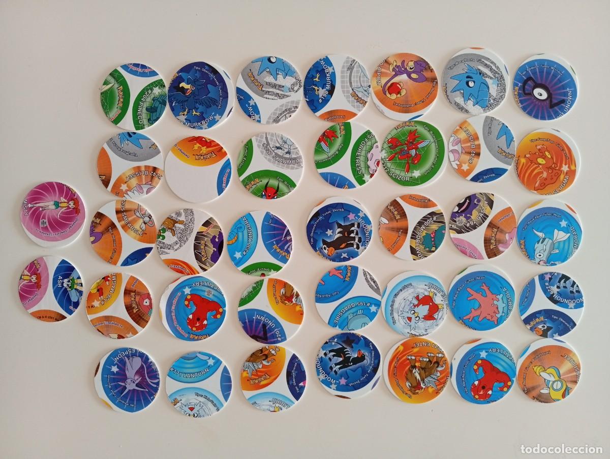 Coleccionismo cromos antiguos: Tazos Pok&eacute;mon 2001 edici&oacute;n &uacute;nica