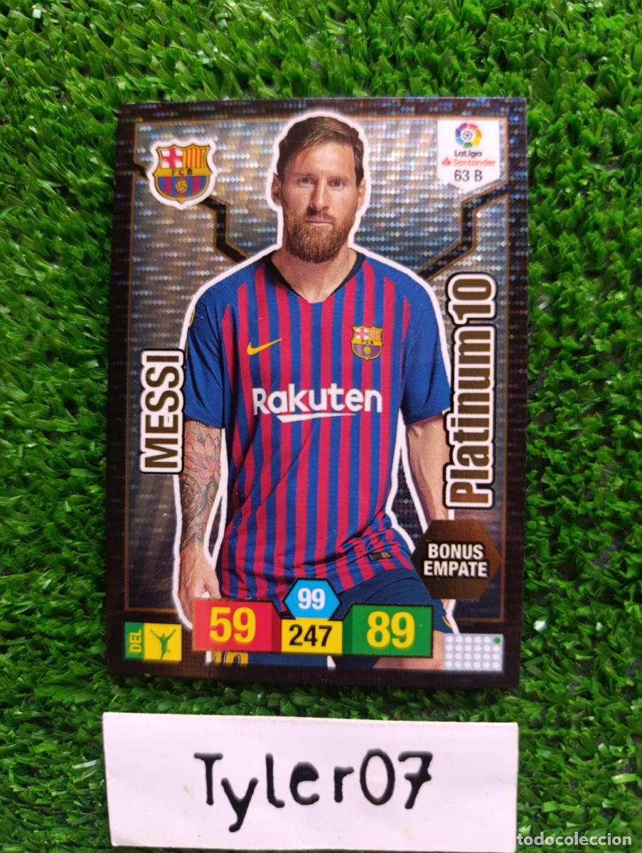 Coleccionismo cromos antiguos: MESSI BARCELONA 63 B PLATINUM 10 ADRENALYN XL 2018 2019 18 19