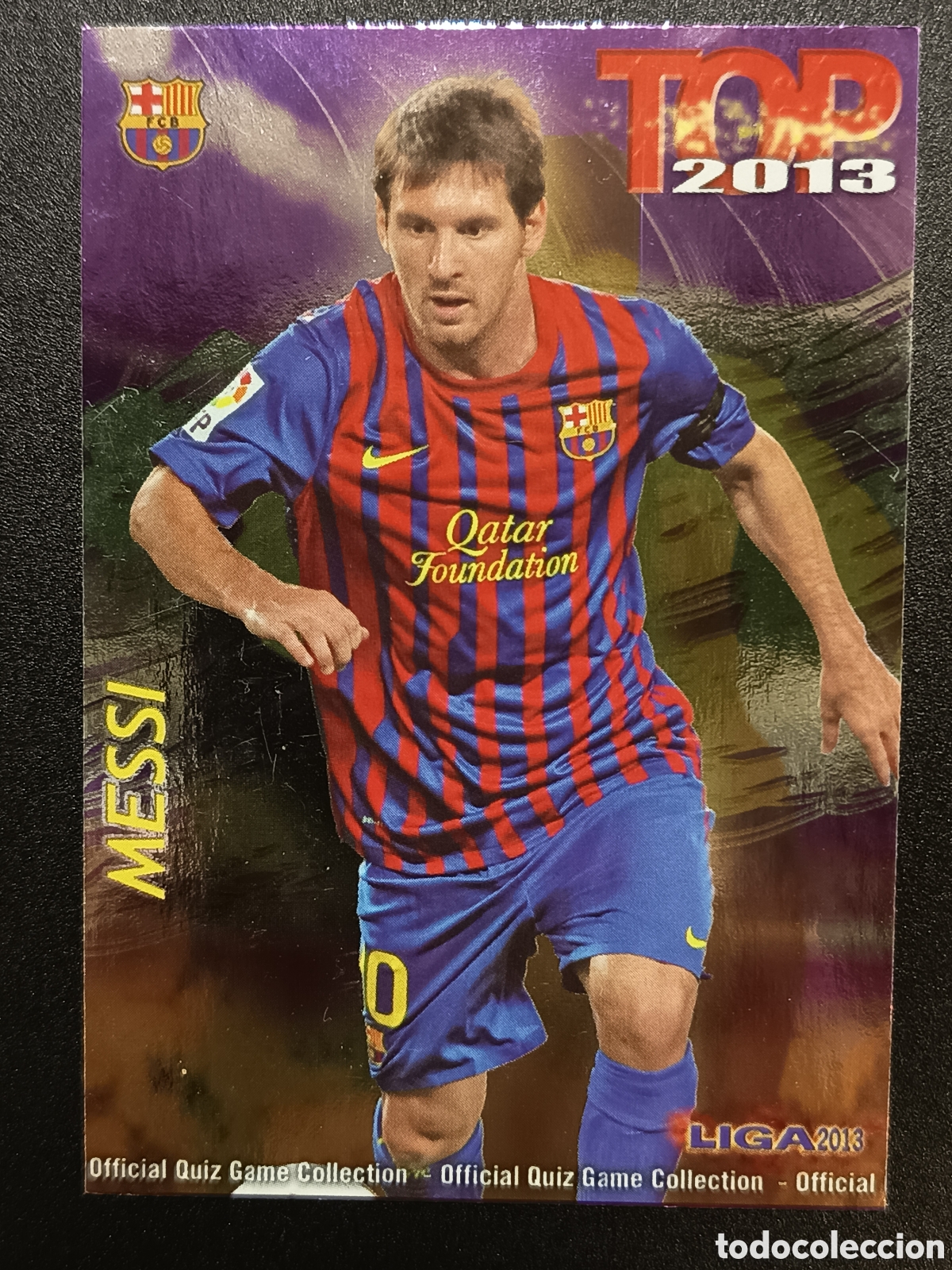 Coleccionismo cromos antiguos: N&ordm; 0595 595 CROMO CARD MESSI MUNDICROMO TOP 7 2013 2012-13