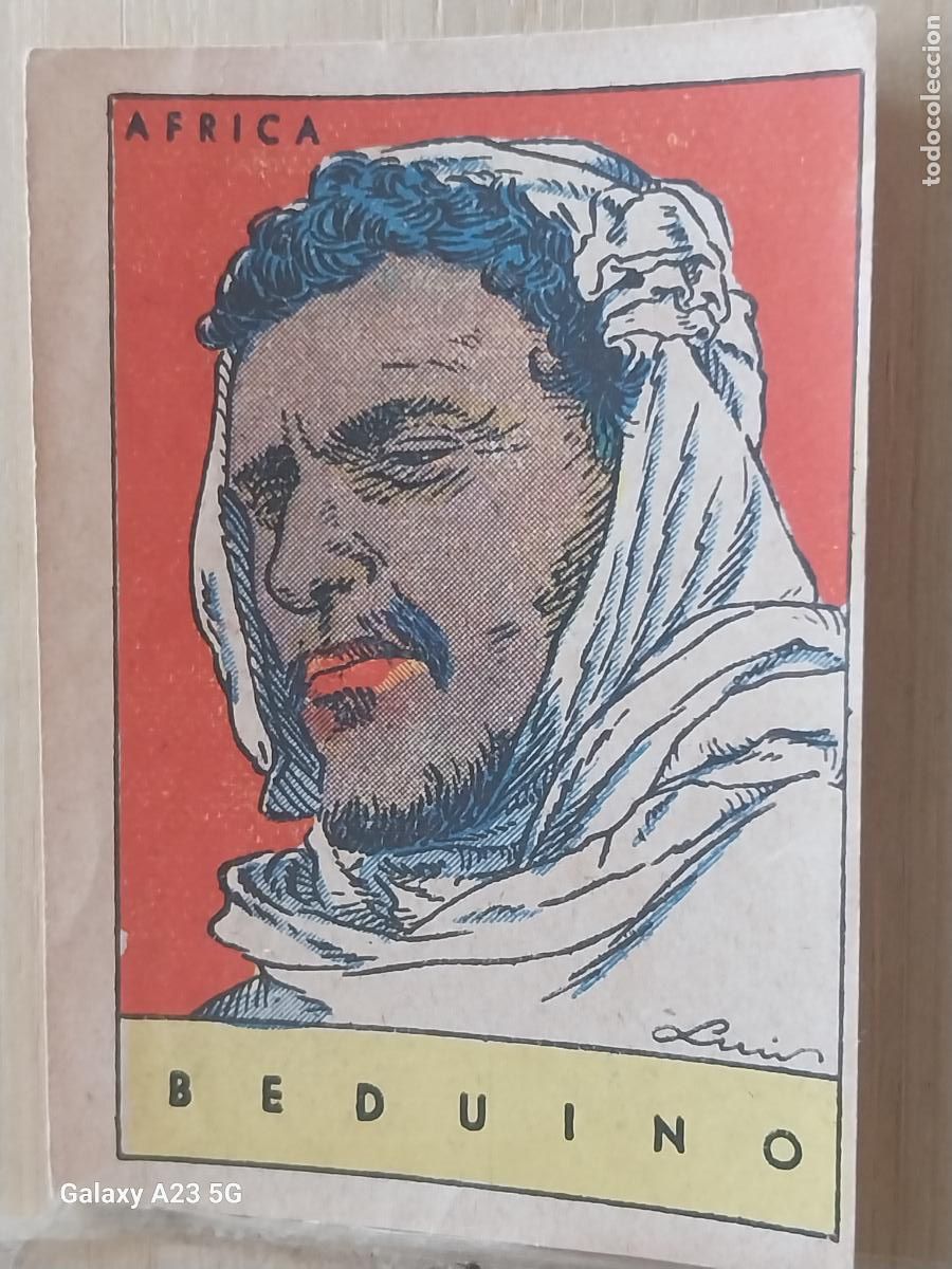 Coleccionismo cromos antiguos: BEDUINO A&Ntilde;OS 40 CROMO SIN PEGAR NUNCA 6.8X4.8CMS ORIGINAL SOLDADO CAPA