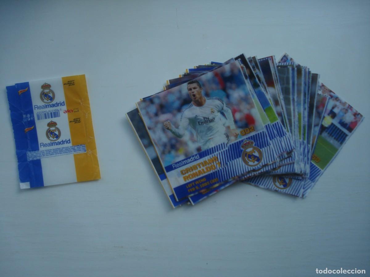 Coleccionismo cromos antiguos: 43 DIFERENTES CROMOS REAL MADRID + ENVOLTORIO CHICLES! WRAPPERS KAUGUMMI BUBBLE GUM!