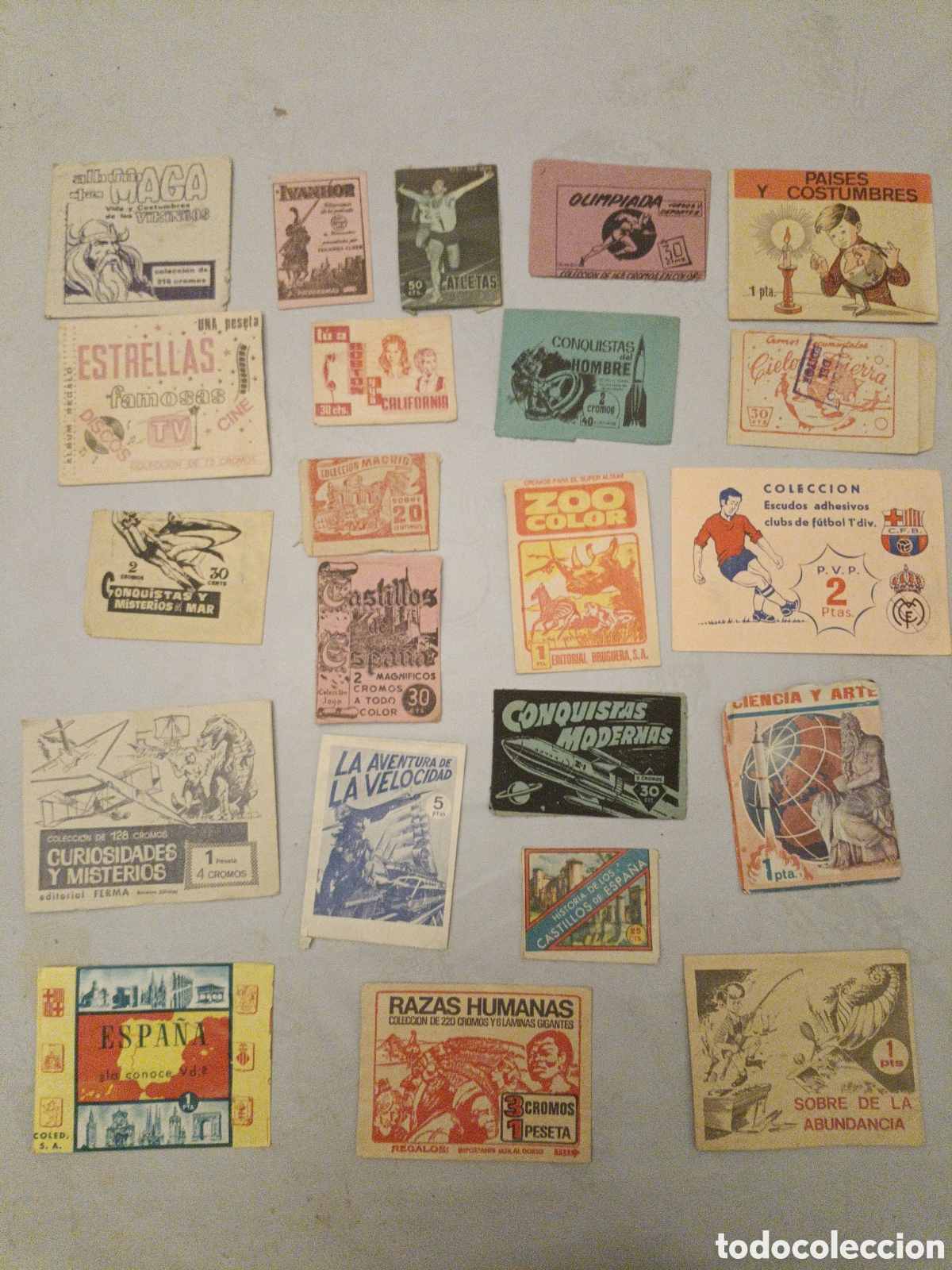 Coleccionismo cromos antiguos: Colecci&oacute;n de sobres antiguos vac&iacute;os