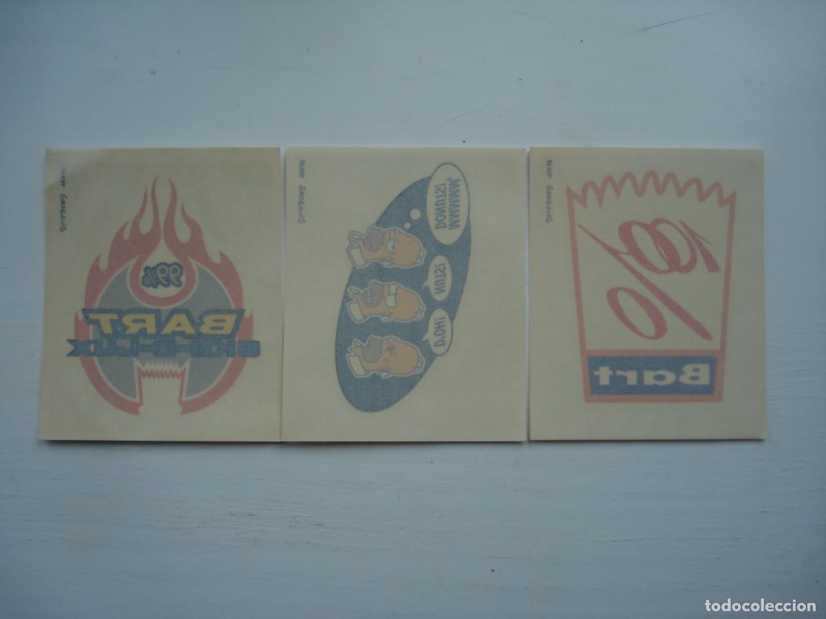 Coleccionismo cromos antiguos: 3 TATTOOS SIMPSONS PANINI CROMOS!