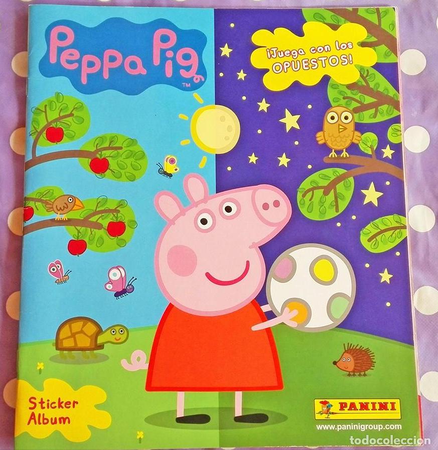Coleccionismo cromos antiguos: Lote de 7 cromos de Peppa Pig juega con los opuestos, panini