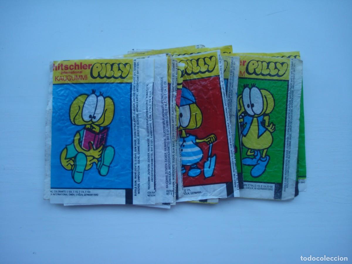 Coleccionismo cromos antiguos: 20 DIFERENTAS CROMOS PILLY HITSCHLER CHICLES ENVOLTORIOS! WRAPPERS BUBBLE GUM!