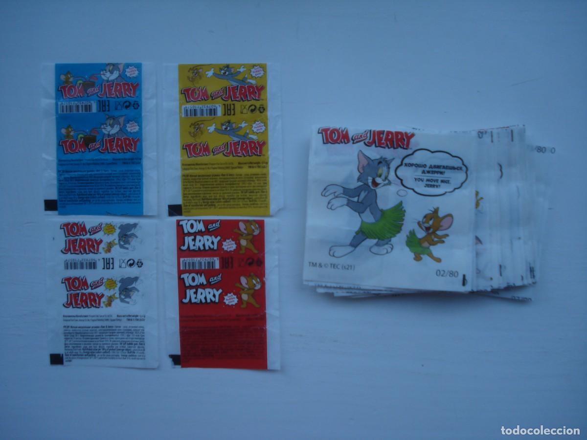 Coleccionismo cromos antiguos: 66 DIFERENTES CROMOS TOM AND JERRY + 4 ENVOLTORIOS CHICLES! KAUGUMMI BILDER BUBBLE GUM!