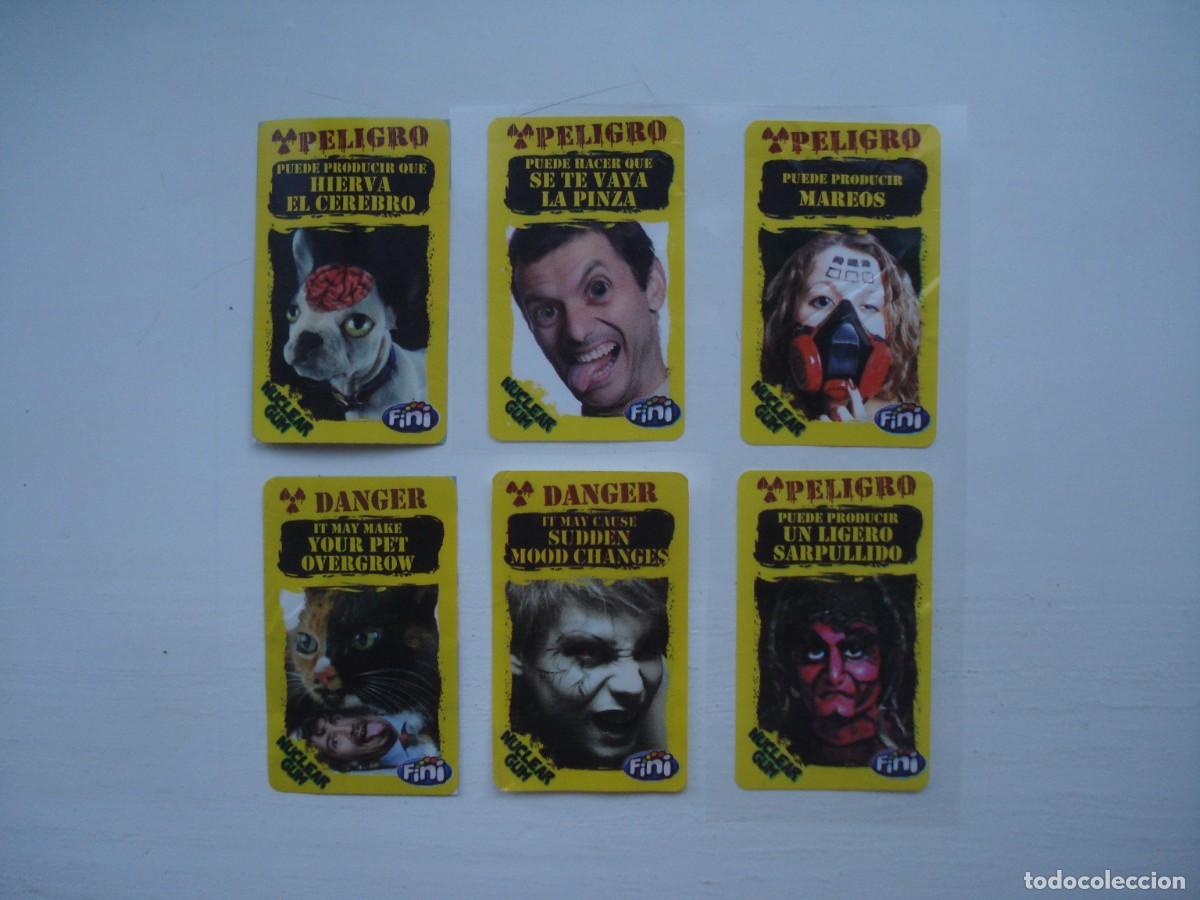Coleccionismo cromos antiguos: 6 DIFERENTES PEGATINAS FINI PELIGRO CHICLES! KAUGUMMI BILDER BUBBLE GUM!