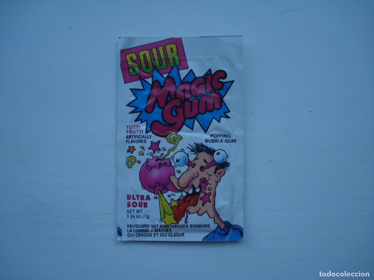 Coleccionismo cromos antiguos: CHICLES SIN ABRIR SOUR MAGIC GUM! KAUGUMMI UNOPENED BUBBLE GUM!