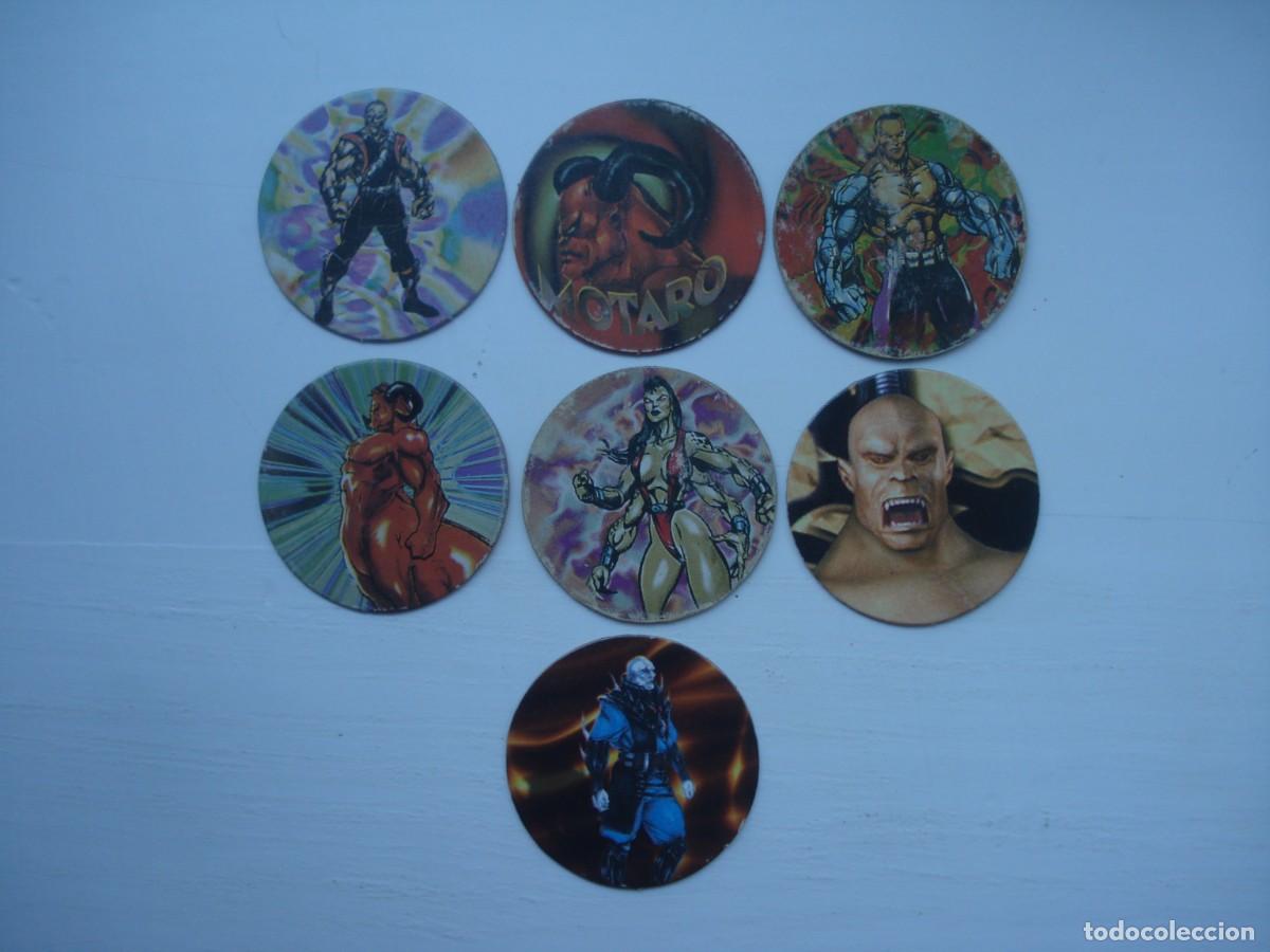 Coleccionismo cromos antiguos: 7 DIFERENTES CROMOS DE COLECCI&Oacute;N MORTAL KOMBAT SUPER CAP DUNKIN