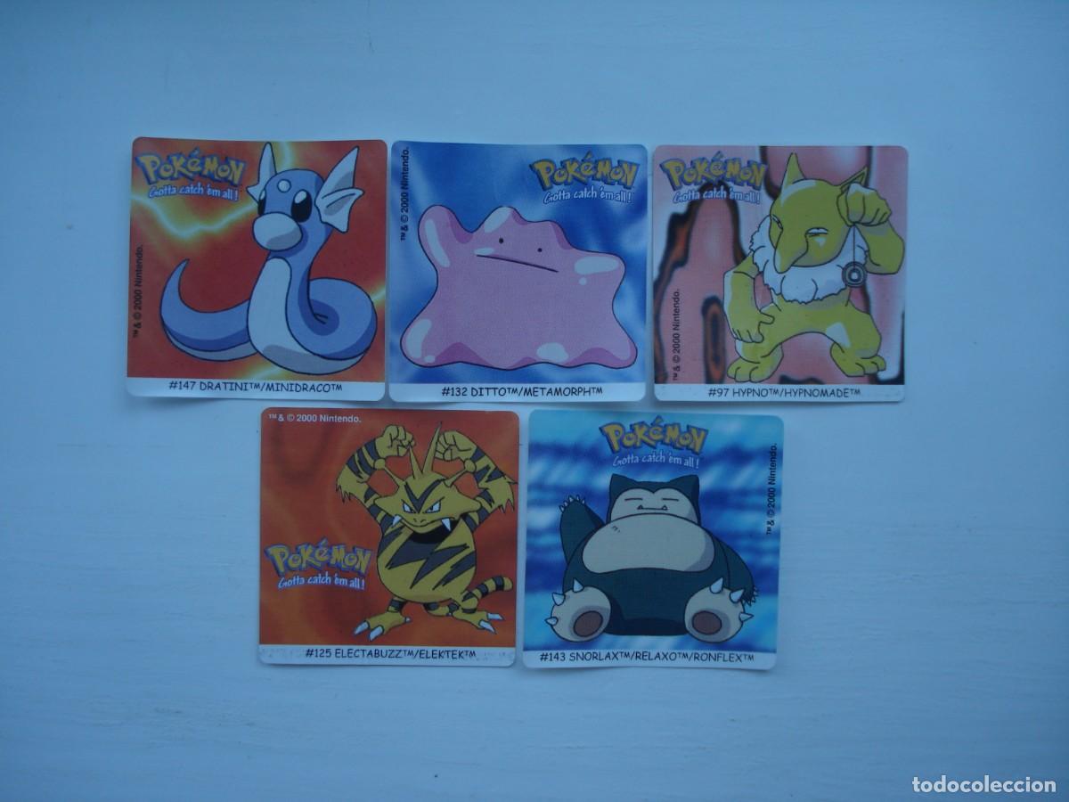 Coleccionismo cromos antiguos: 5 PEGATINAS POKEMON CROMO CHICLES! STICKER KAUGUMMI BILDER BUBBLE GUM!