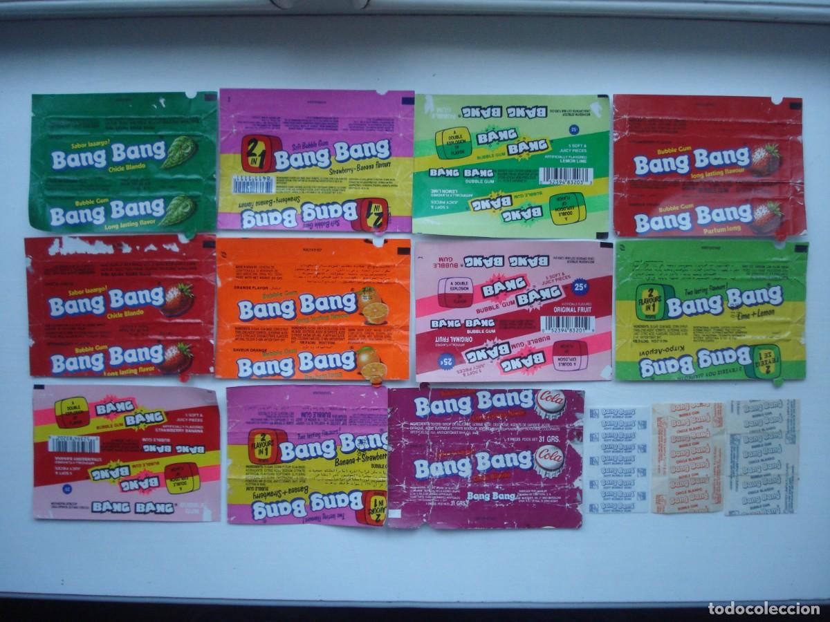 Coleccionismo cromos antiguos: BANGBANG 14 DIFERENTES ENVOLTORIOS CROMOS CHICLES! WRAPPER KAUGUMMI BILDER BUBBLE GUM BANG BANG!