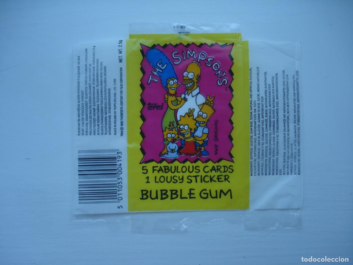 Coleccionismo cromos antiguos: SIMPSONS TOPPS ENVOLTORIO CROMOS CHICLES! WRAPPER KAUGUMMI BILDER BUBBLE GUM!
