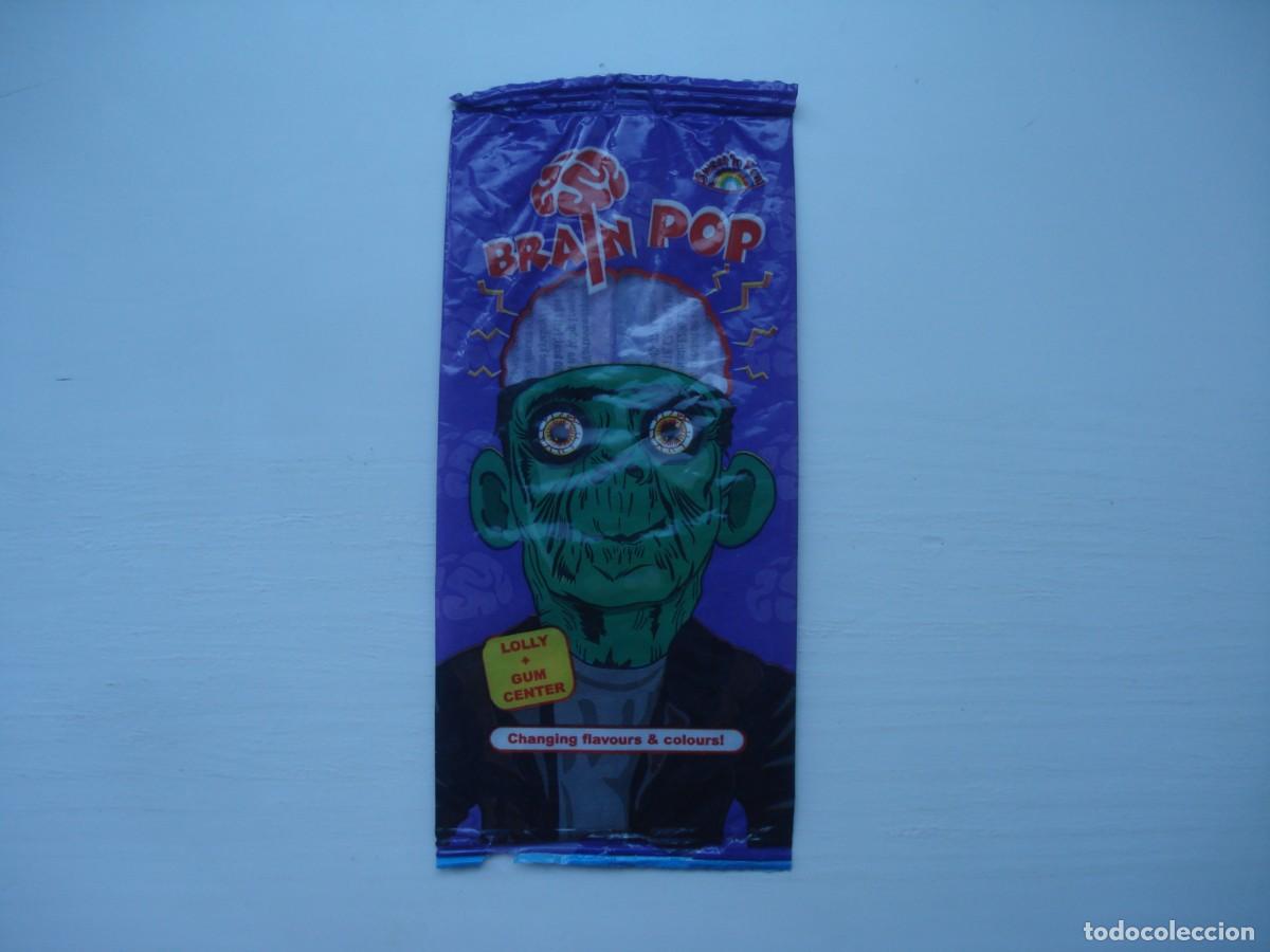 Coleccionismo cromos antiguos: BRAIN POP ENVOLTORIO CROMOS CHICLES! WRAPPER KAUGUMMI BILDER BUBBLE GUM!