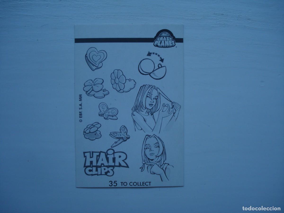 Coleccionismo cromos antiguos: HAIR CLIPS CRAZY PLANET CROMOS CHICLES! WRAPPER KAUGUMMI BILDER BUBBLE GUM!