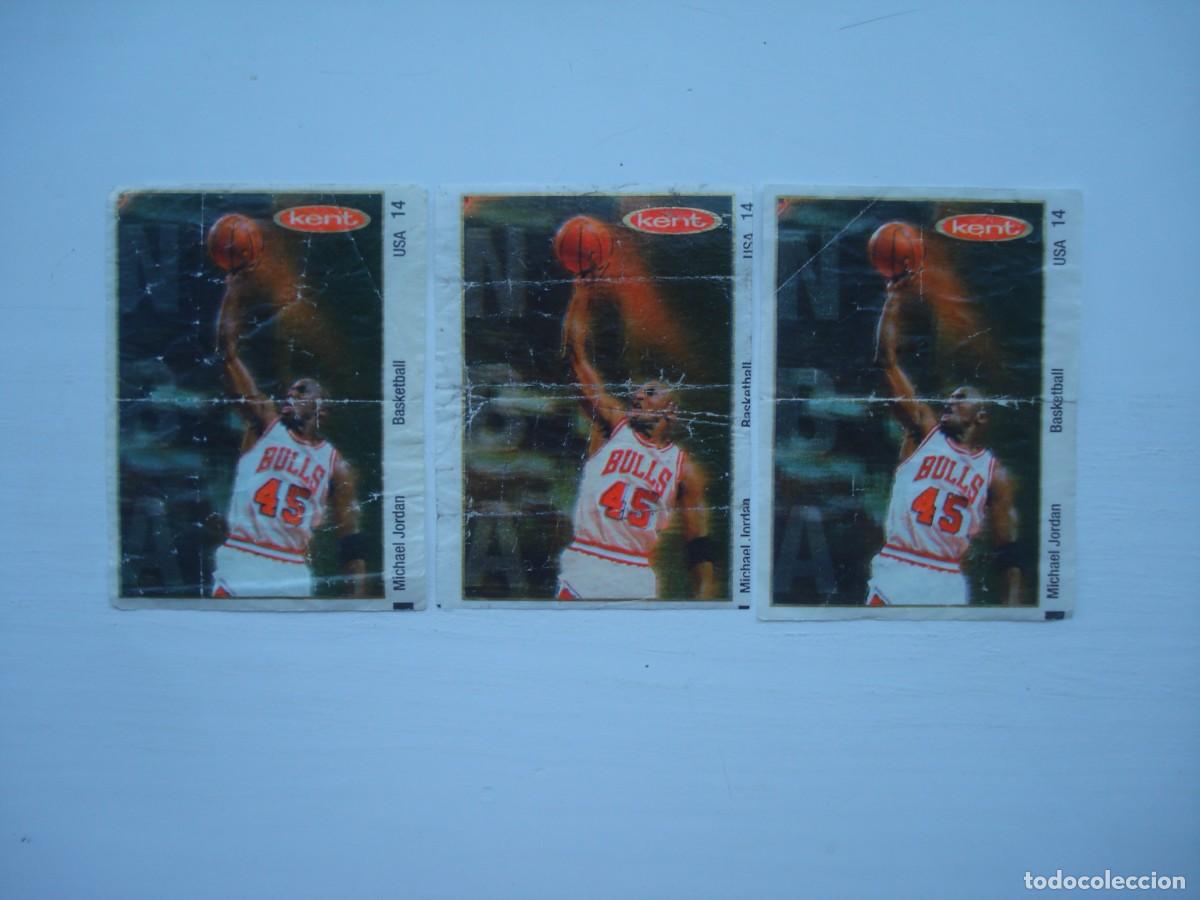 Coleccionismo cromos antiguos: 3 CROMOS MICHAEL JORDAN CHICLES! WRAPPER KAUGUMMI BILDER BUBBLE GUM!