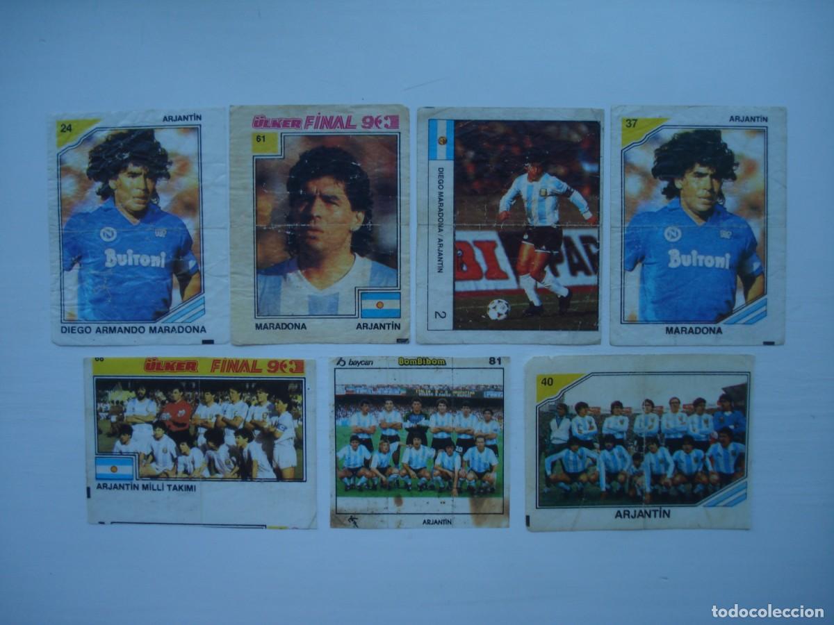 Coleccionismo cromos antiguos: 7 DIFERENTES MARADONA CROMOS CHICLES! KAUGUMMI BUBBLE GUM!