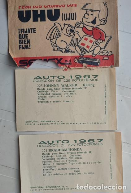 Coleccionismo cromos antiguos: SOBRE CON 2 CROMOS DE LA COLECCION AUTO 1967 - Foto 5