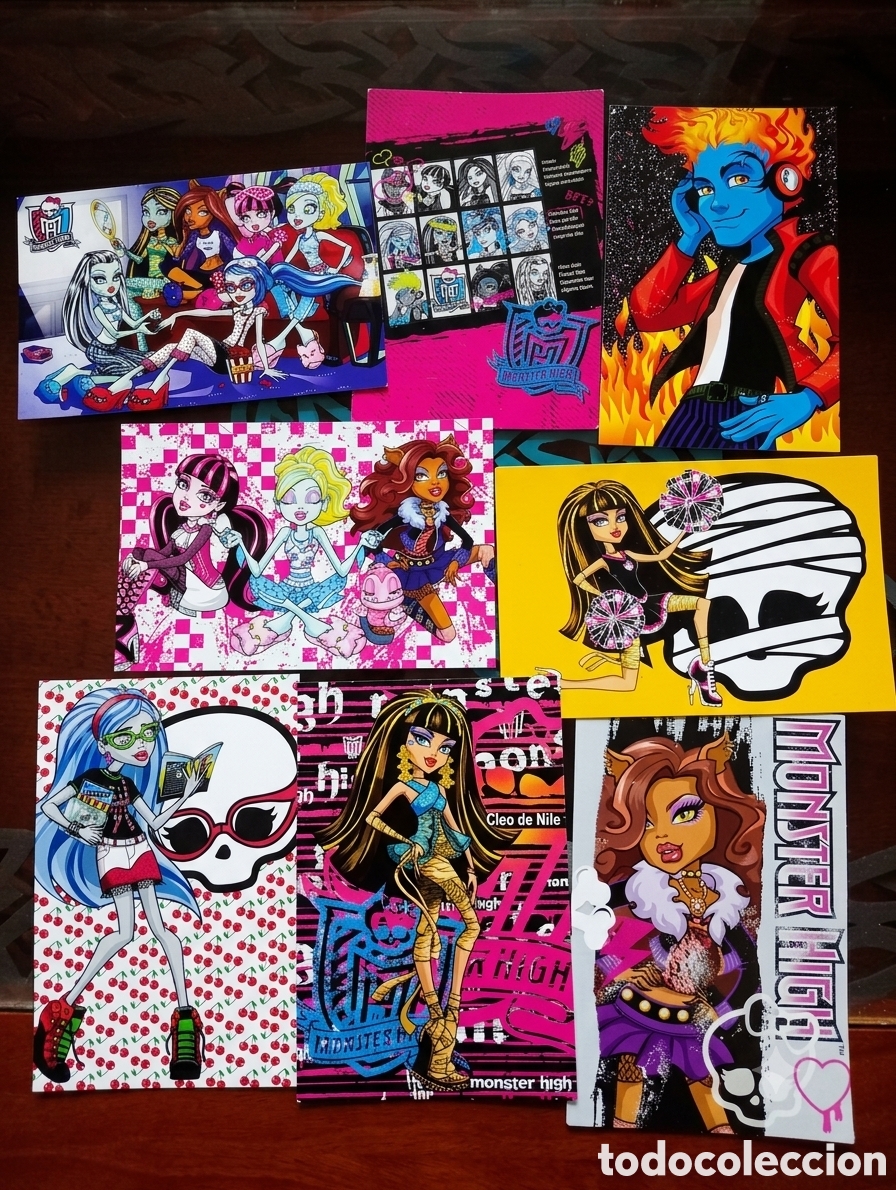 Coleccionismo cromos antiguos: Lote Exclusivo de Postales Coleccionables de Monster High! (8 unidades)