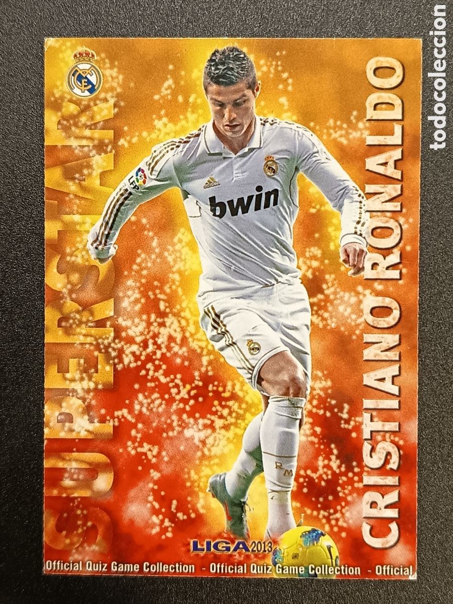 Coleccionismo cromos antiguos: N&ordm; 0027 27 CROMO CARD SUPERSTAR CRISTIANO RONALDO MUNDICROMO 2013 2012-13