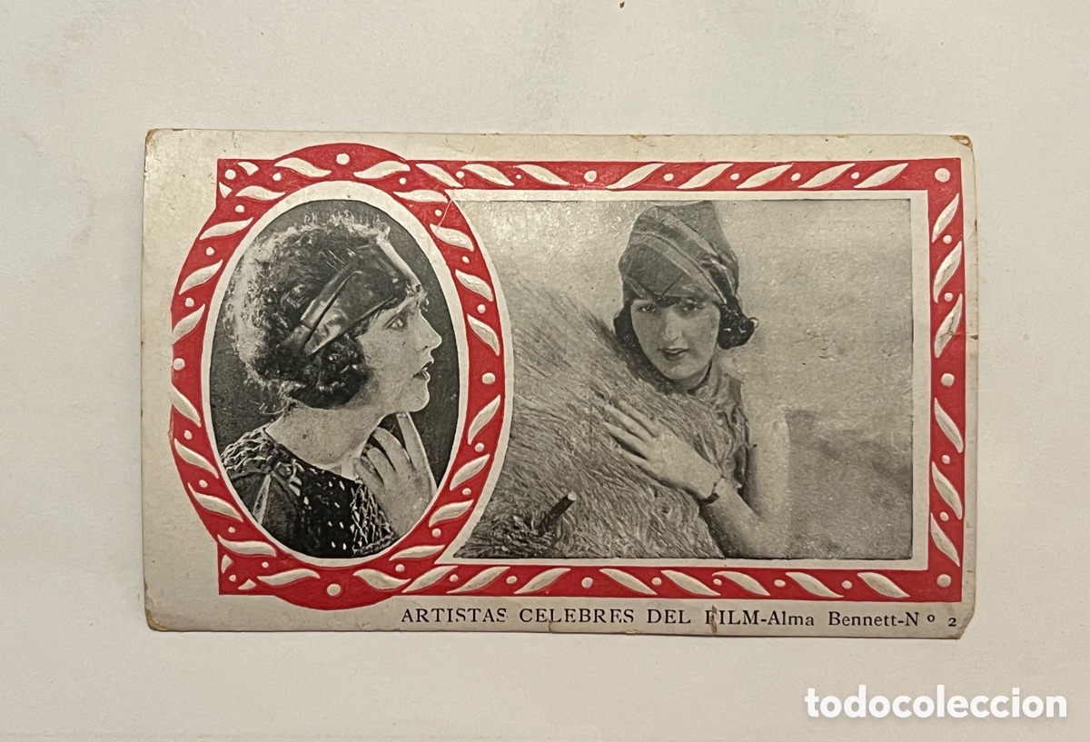 Coleccionismo cromos antiguos: ALMA BENETT.. Serie B, No.2, Cromo Artistas C&eacute;lebres del Film. Chocolate AMATLLER