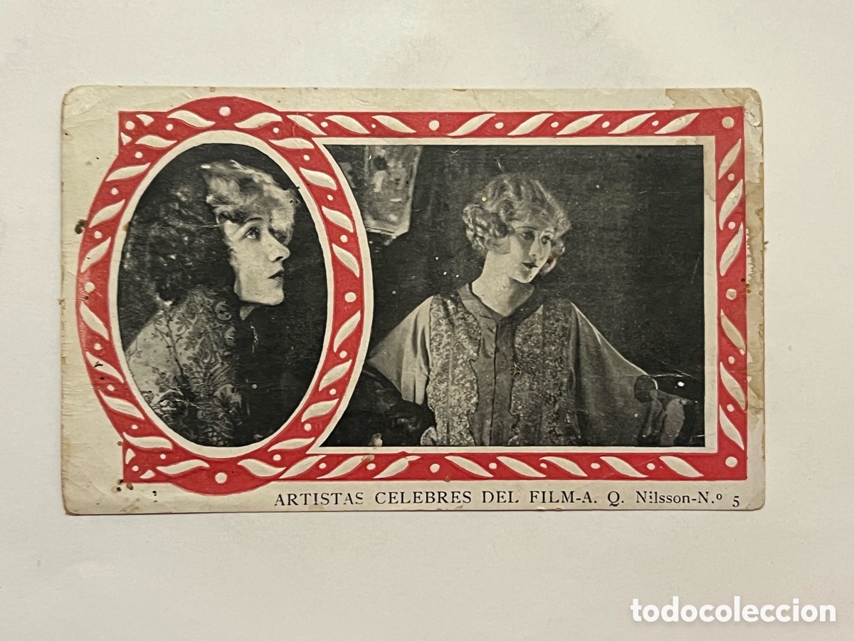 Coleccionismo cromos antiguos: ANNA Q. NILSSON.. Serie B, No.5, Cromo Artistas C&eacute;lebres del Film. Chocolate AMATLLER