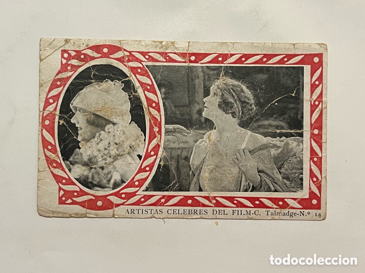 Collezionismo Figurine antiche: CONSTANCE TALMADGE.. Serie B, No.14, Cromo Artistas C&eacute;lebres del Film. Chocolate AMATLLER