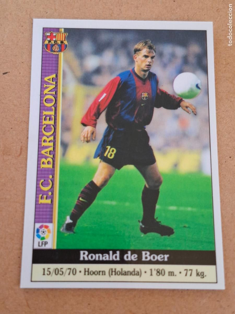 Collectable Antique Stickers: MUNDICROMO 1999 2000 99 00 - 12 RONALD DE BOER - FC. BARCELONA