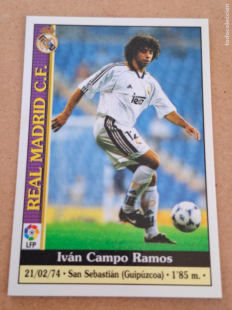 Coleccionismo cromos antiguos: MUNDICROMO 1999 2000 99 00 - 26 IV&Aacute;N CAMPO - REAL MADRID