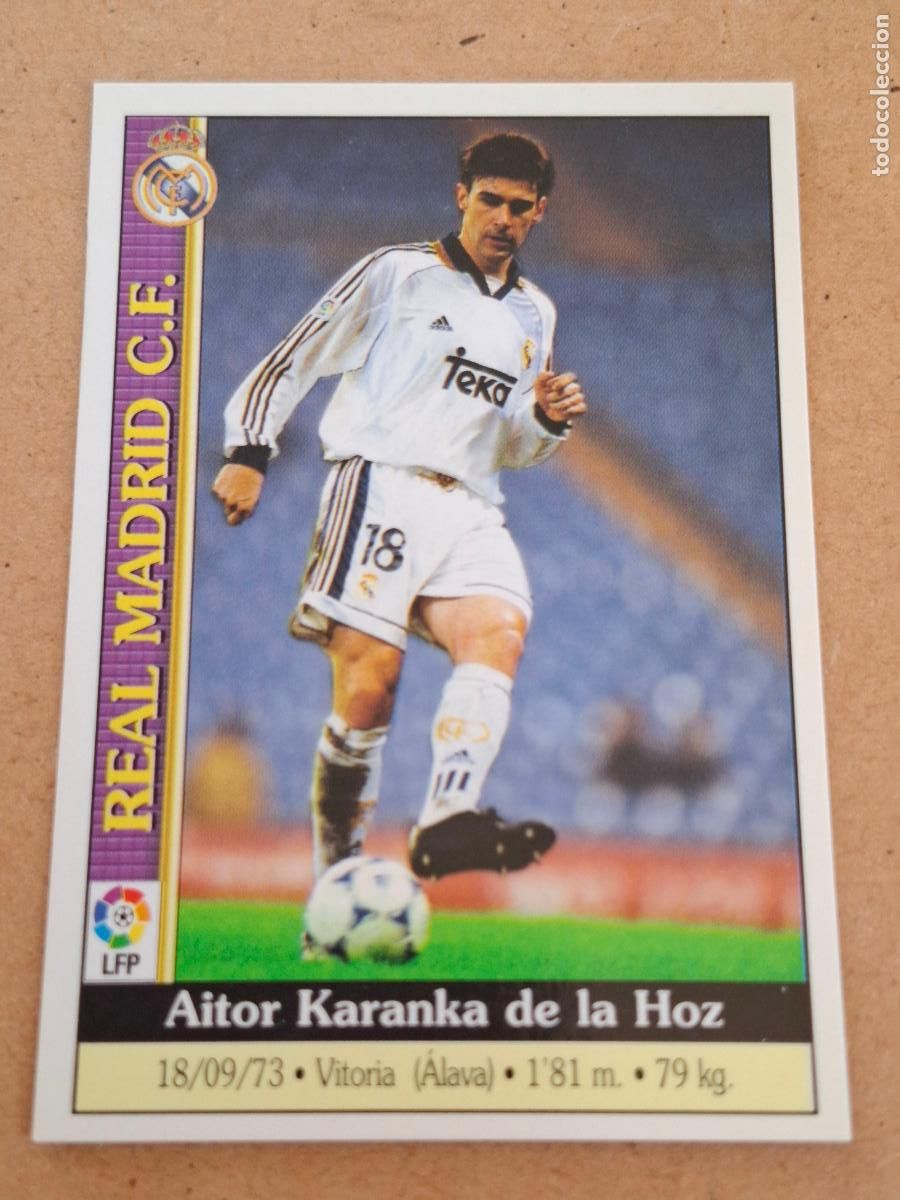 Coleccionismo cromos antiguos: MUNDICROMO 1999 2000 99 00 - 30 KARANKA - REAL MADRID