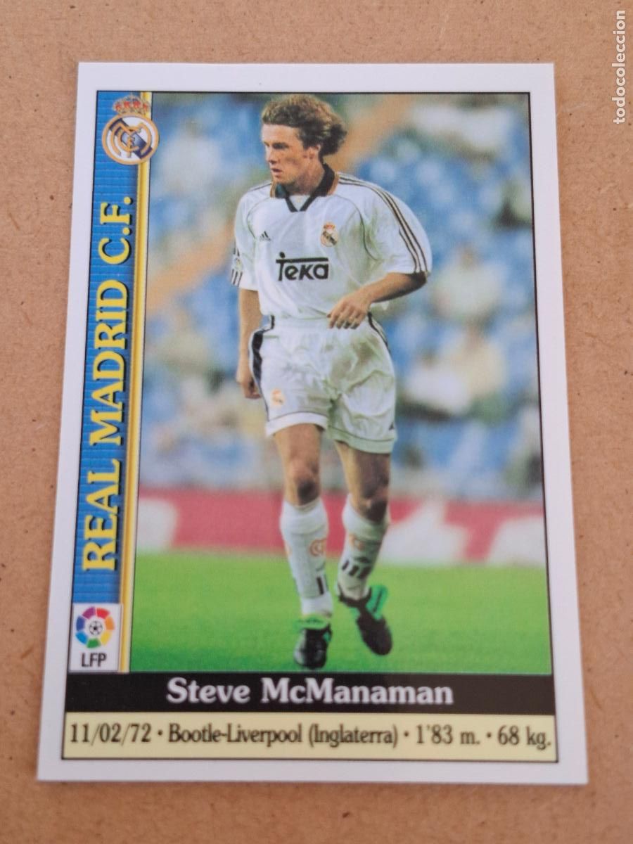 Coleccionismo cromos antiguos: MUNDICROMO 1999 2000 99 00 - 33 MCMANAMAN - REAL MADRID