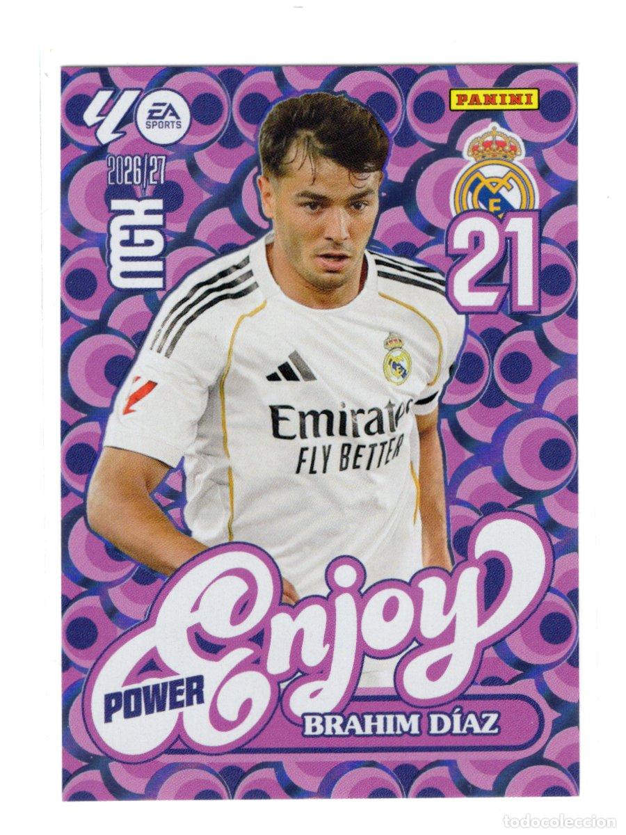 Sammeln alte Sammelbilder: 380P BRAHIM DIAZ ENJOY POWER REAL MADRID CF CROMO MEGACRACKS 26 27