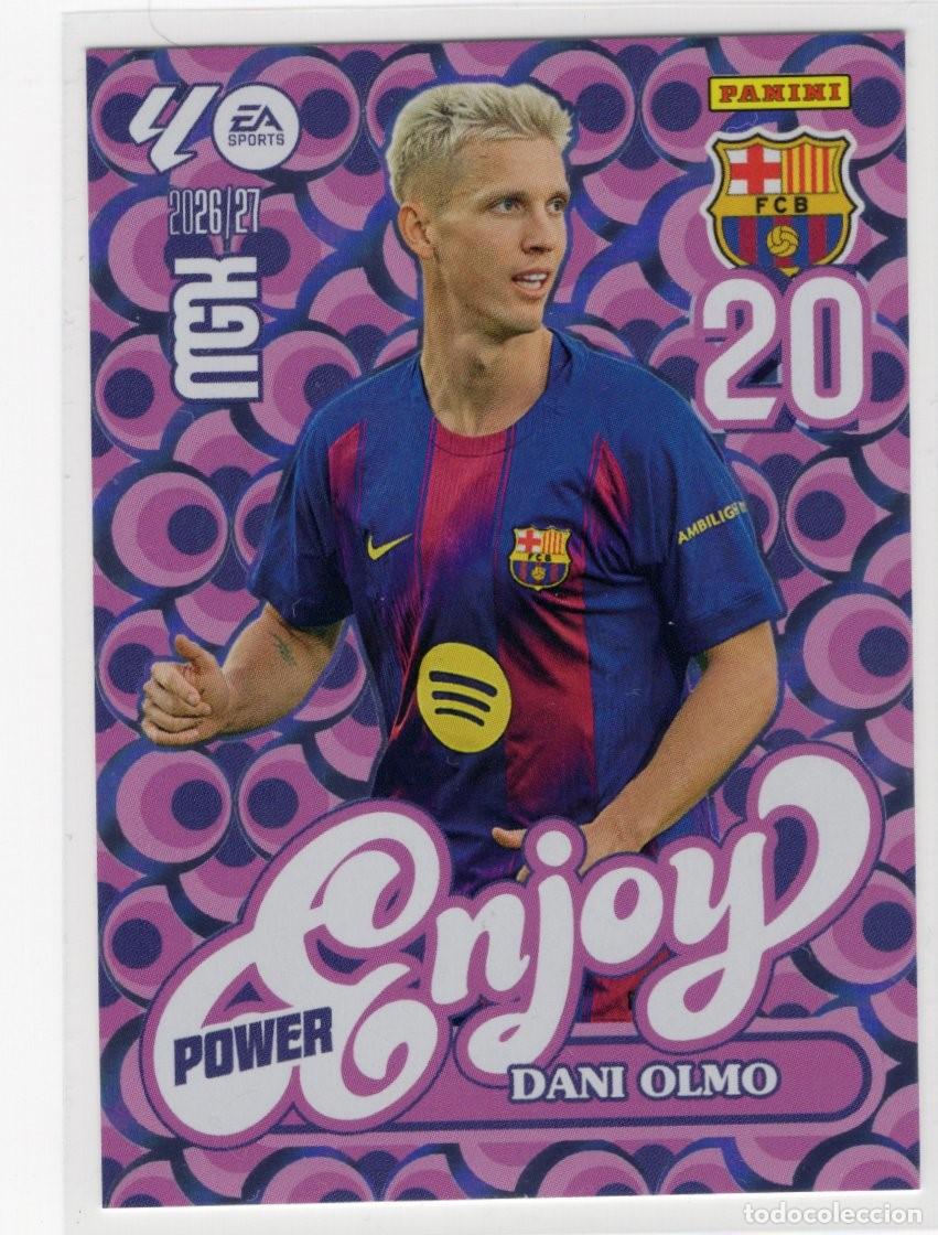 Coleccionismo cromos antiguos: 381P DANI OLMO ENJOY POWER FC BARCELONA CROMO MEGACRACKS 26 27