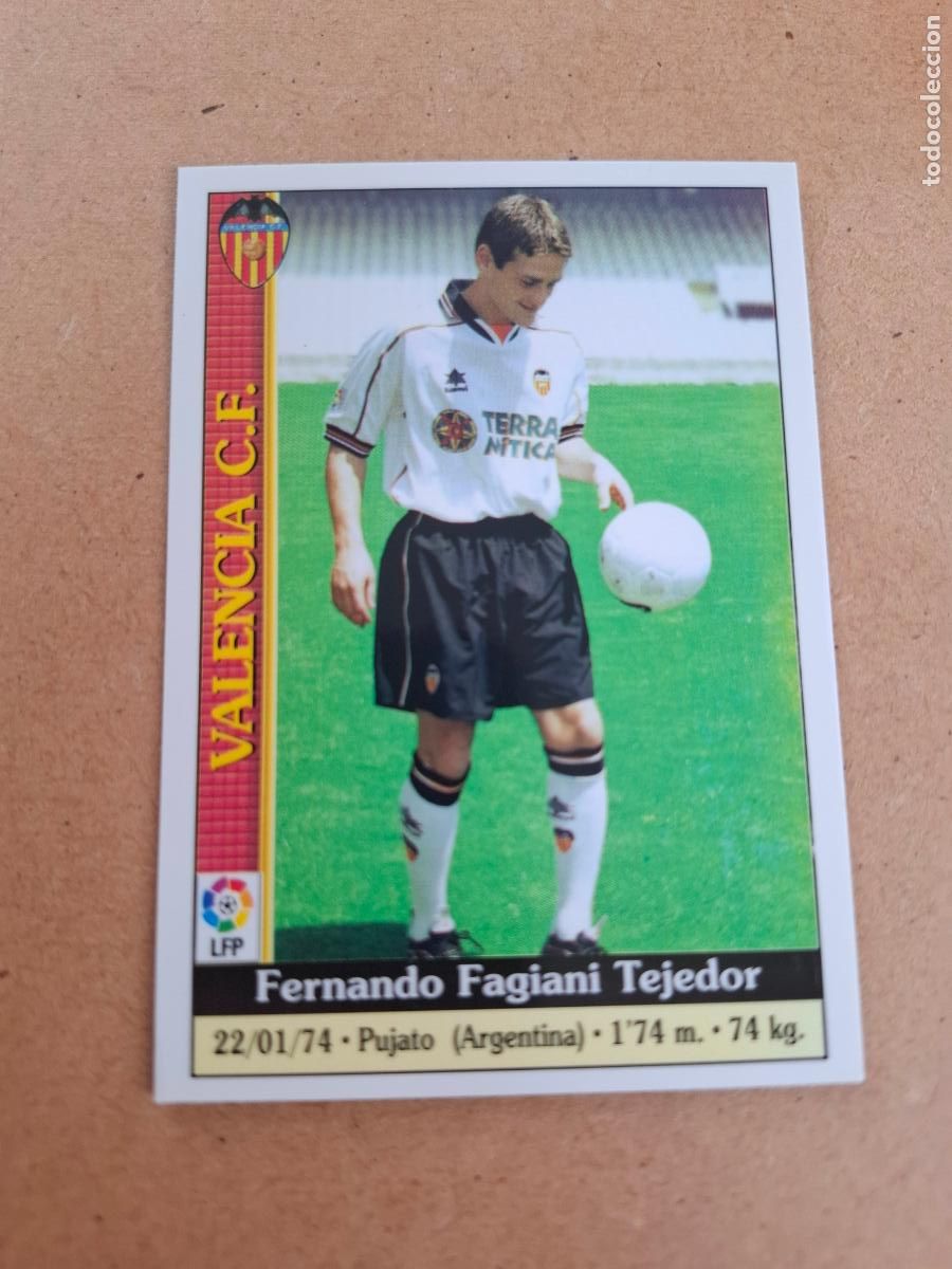 Coleccionismo cromos antiguos: MUNDICROMO 1999 2000 99 00 - 64 FAGIANI - VALENCIA CF