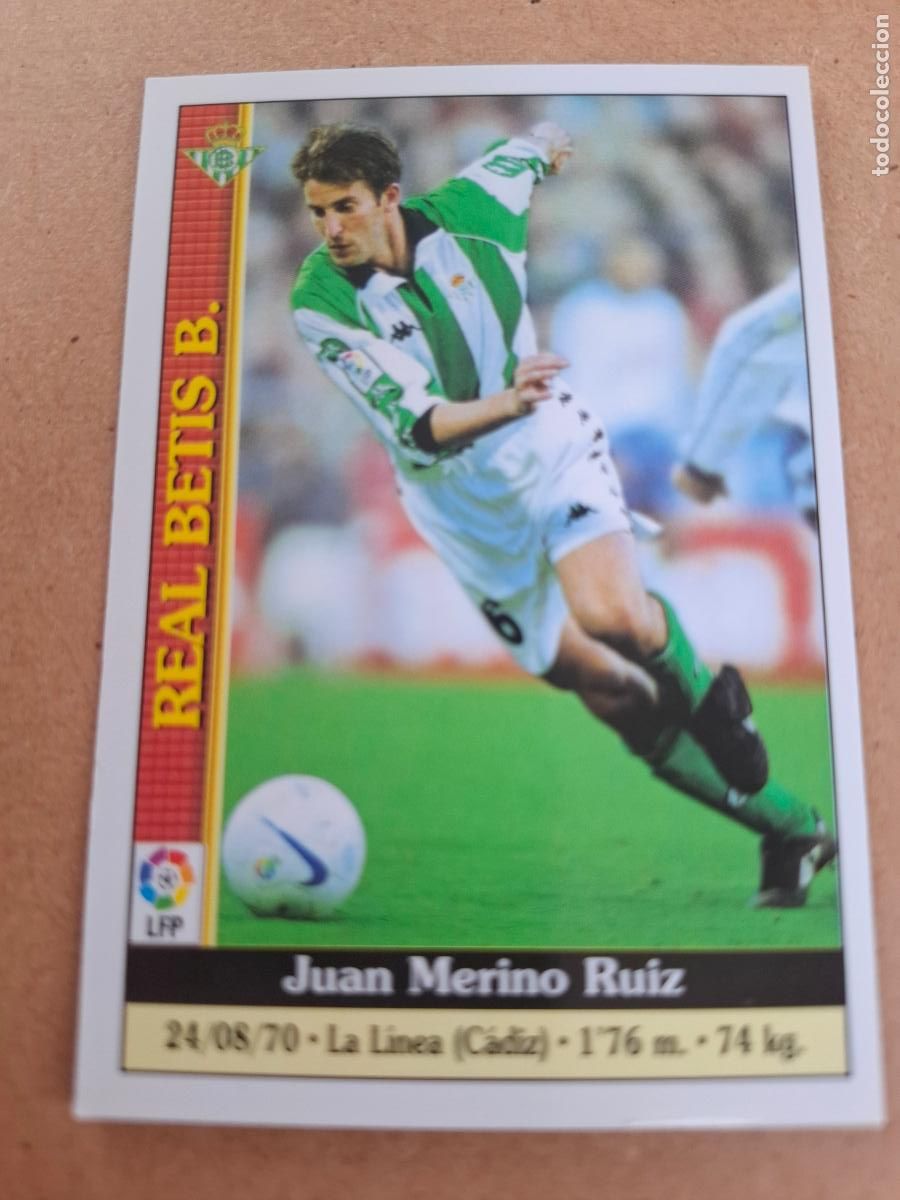 Collectionnisme Cartes &agrave; collectionner anciennes: MUNDICROMO 1999 2000 99 00 - 186 MERINO ( CORREGIDO ) - REAL BETIS