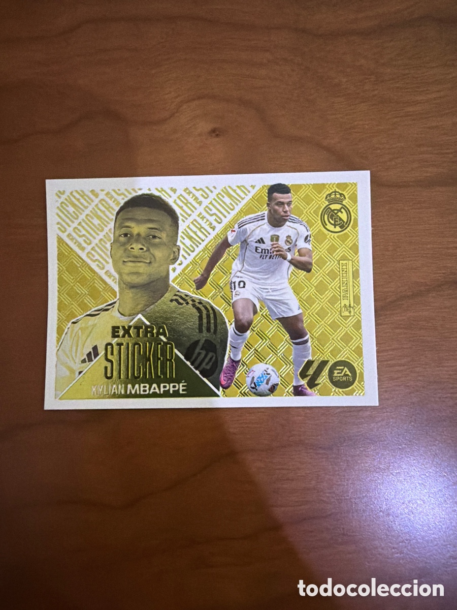 Coleccionismo cromos antiguos: Mbapp&eacute; Extra Sticker ORO Liga 2026/27 Panini &ndash; Nuevo
