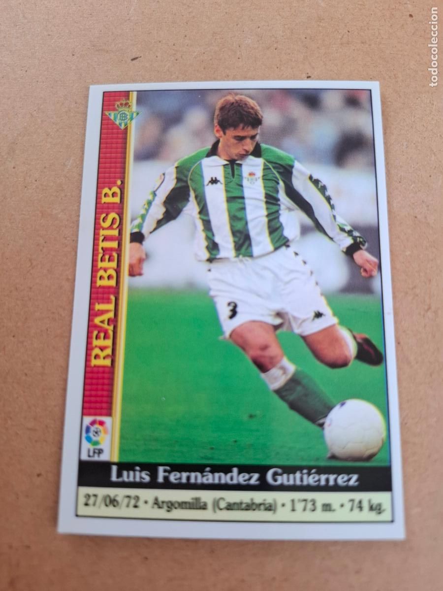Coleccionismo cromos antiguos: MUNDICROMO 1999 2000 99 00 - 190 LUIS FERN&Aacute;NDEZ - REAL BETIS