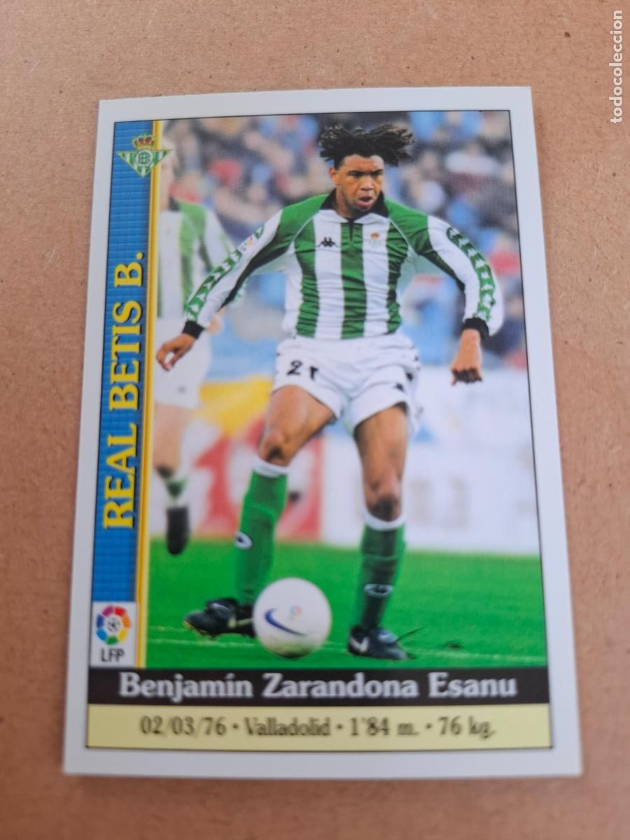 Coleccionismo cromos antiguos: MUNDICROMO 1999 2000 99 00 - 191 BENJAMIN - REAL BETIS