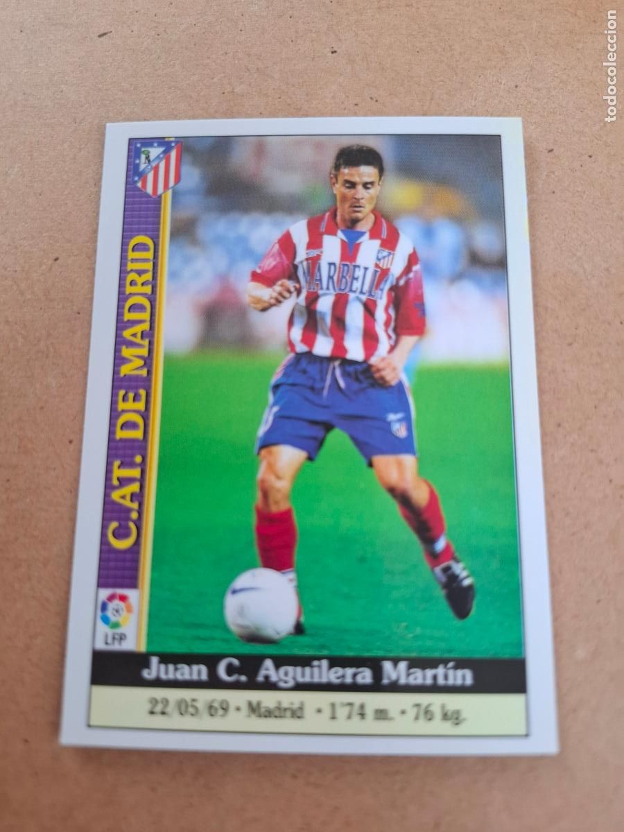 Coleccionismo cromos antiguos: MUNDICROMO 1999 2000 99 00 - 221 AGUILERA - AT. MADRID