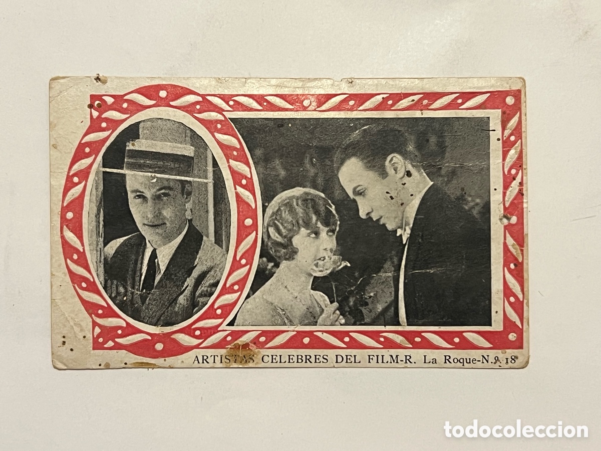 Coleccionismo cromos antiguos: ROD LA ROQUE.. Serie B, No.18, Cromo Artistas C&eacute;lebres del Film. Chocolate AMATLLER