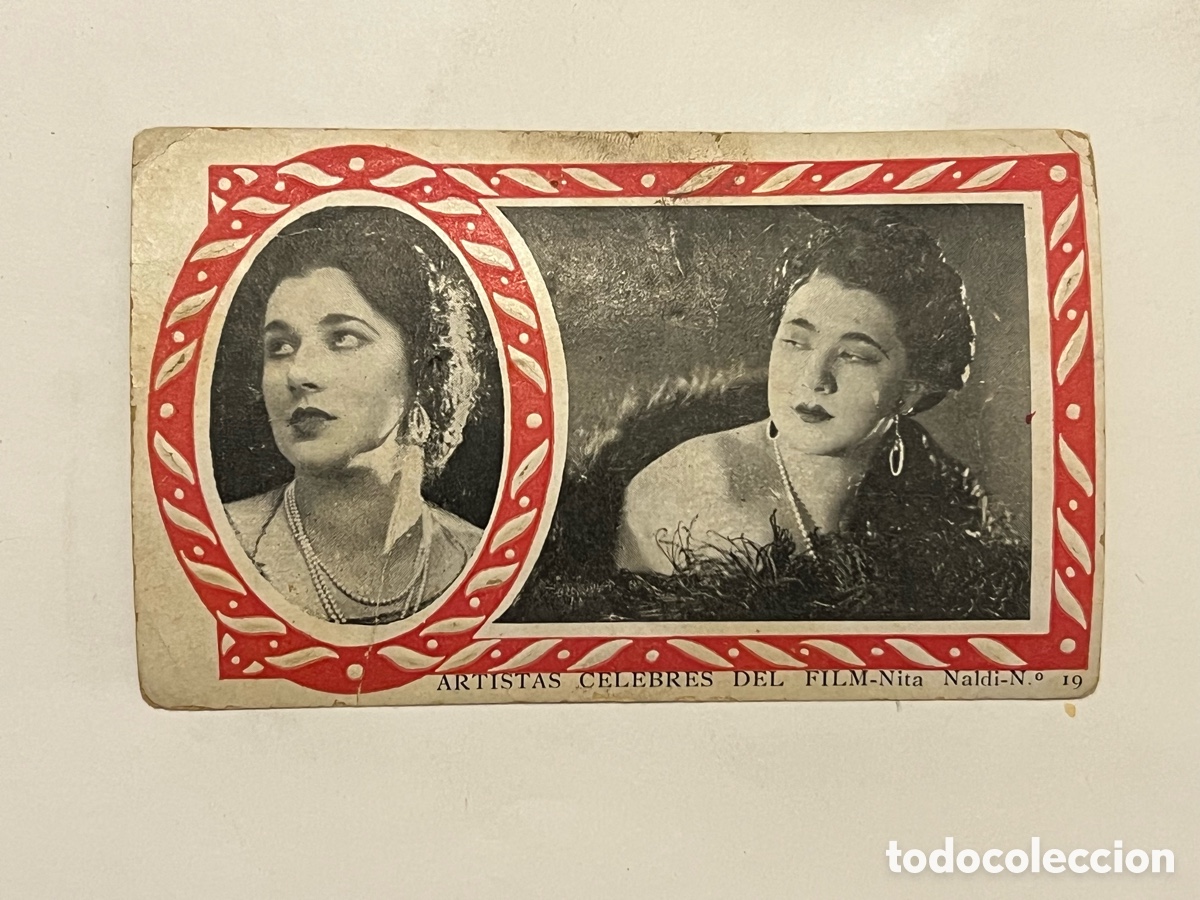 Coleccionismo cromos antiguos: NITA NALDI.. Serie B, No.18, Cromo Artistas C&eacute;lebres del Film. Chocolate AMATLLER