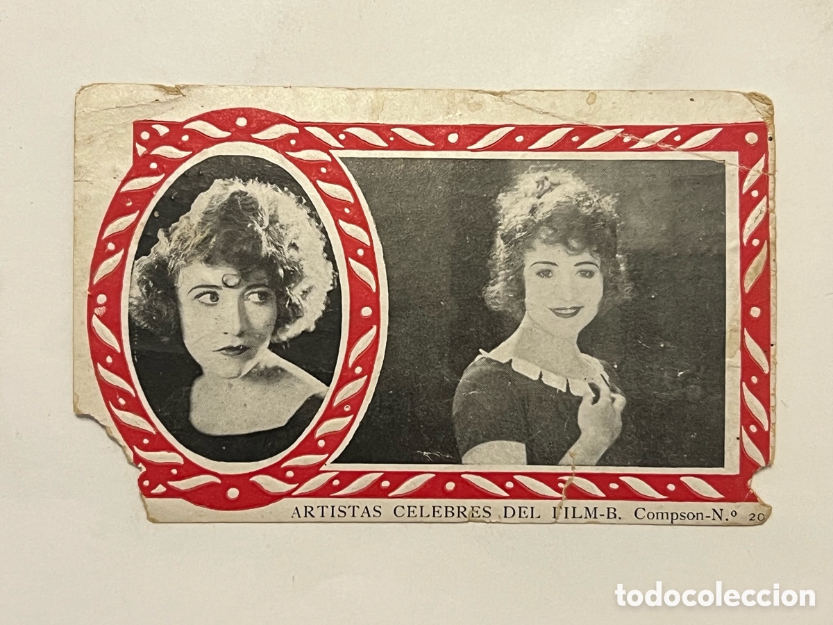 Coleccionismo cromos antiguos: BETTY COMPSON.. Serie B, No.20, Cromo Artistas C&eacute;lebres del Film. Chocolate AMATLLER. ROTO !!