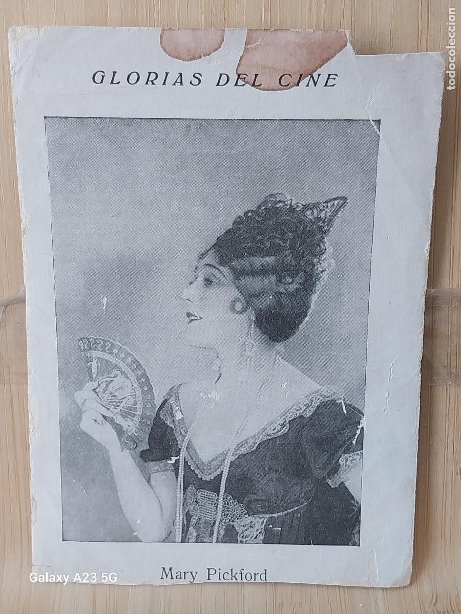 Coleccionismo cromos antiguos: MARY PICKFORD GLORIAS DEL CINE CROMO ANTIGUO ORIGINAL 11.4X7.7CMS PUBLICIDAD CHOCO ORTHI