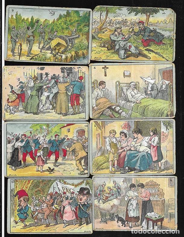 Coleccionismo cromos antiguos: Cromo. Guerra Europea: La Paz N&ordm;s 1-4-5-6-9-11-12-13-15-16-17-20. Chocolate Mundial