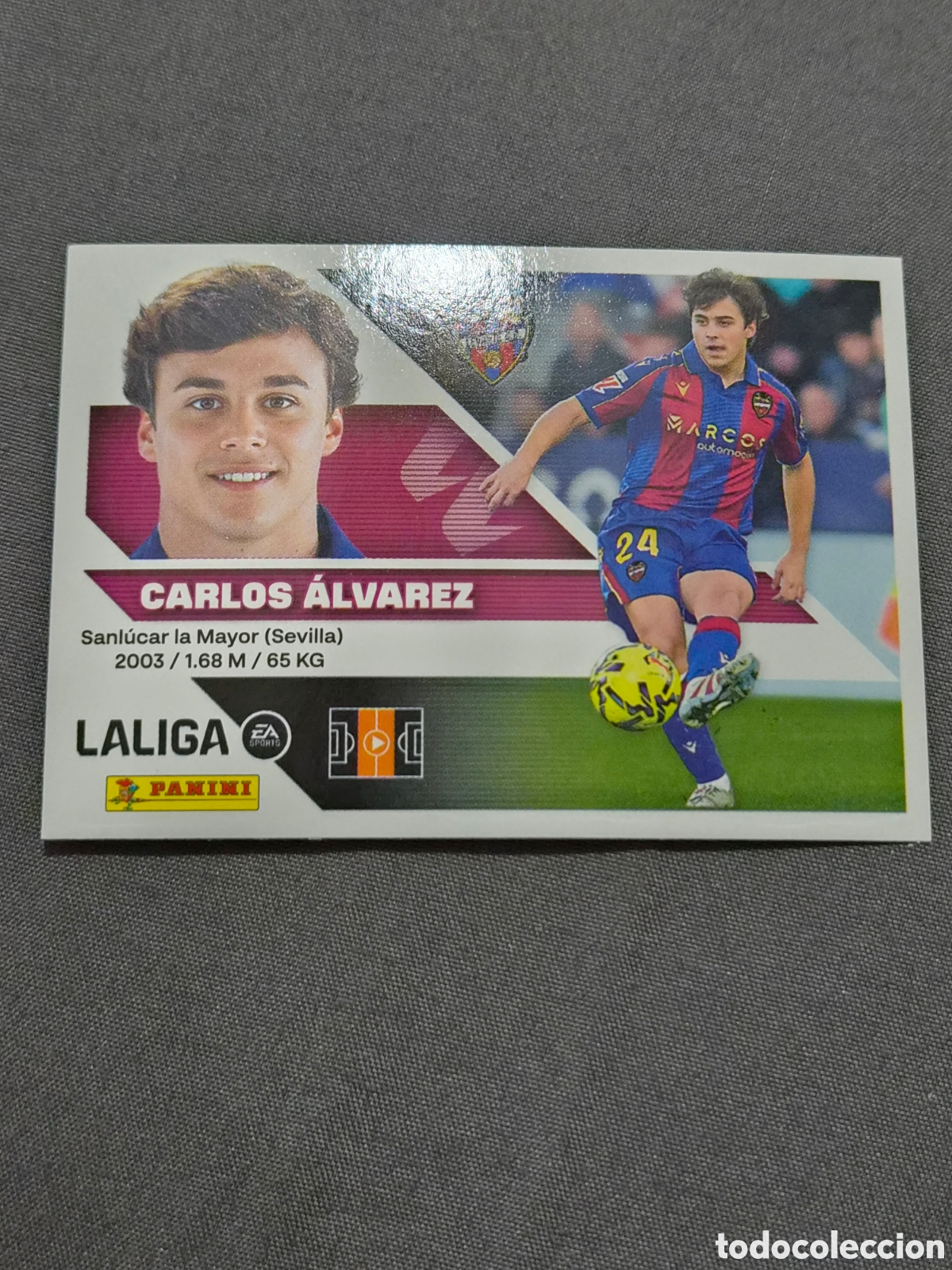 Coleccionismo cromos antiguos: 15 - CARLOS &Aacute;LVAREZ, LEVANTE LIGA ESTE 2026 2027